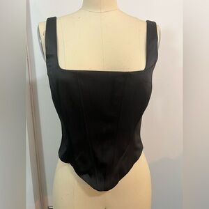 Gianni Bini Black Zippered Top